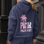 Pink Palm Puff hoodie